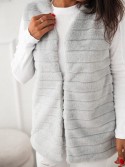 Women\'s fur vest, light gray 02114 - Online store - Boutique